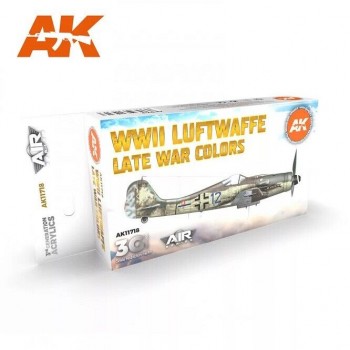 AK Interactive WWII Luftwaffe Late War Colors SET 3G 6x17ml AK11718 